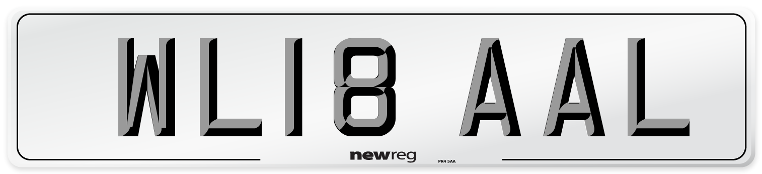 WL18 AAL Number Plate from New Reg